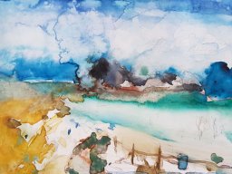 Beach 0004  Aquarell auf Papier  20x30cm-